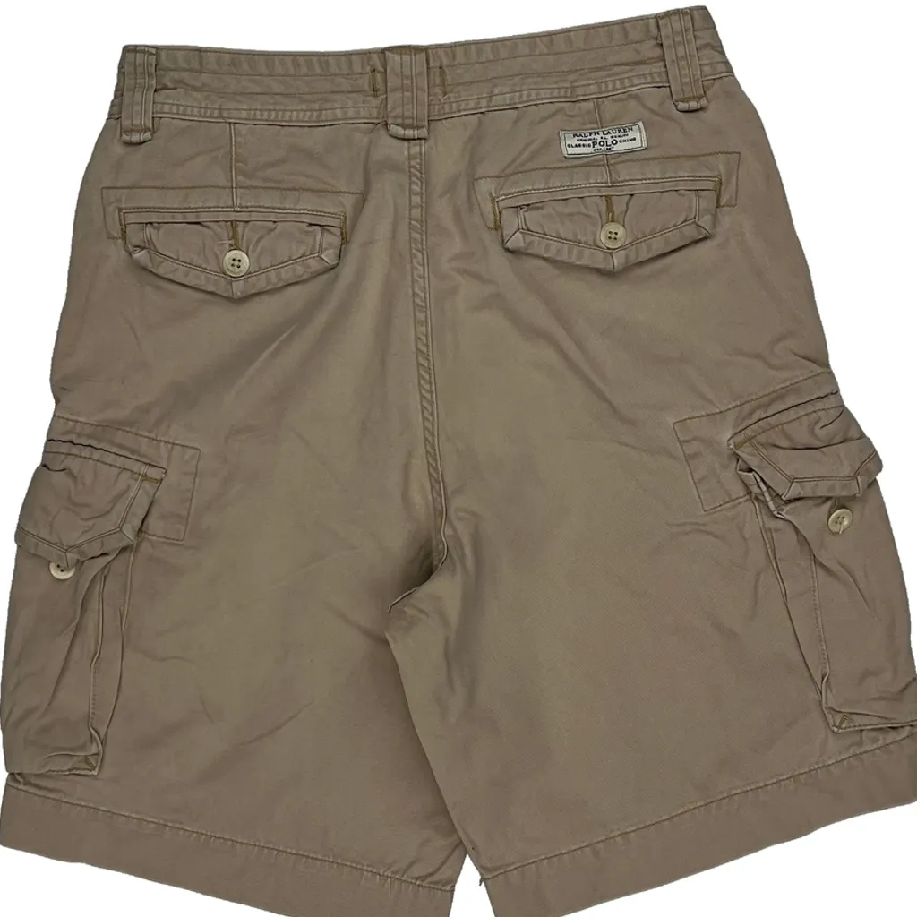 Polo By Ralph Lauren Cargo Shorts - 31W 10L Beige Cotton - Image 7