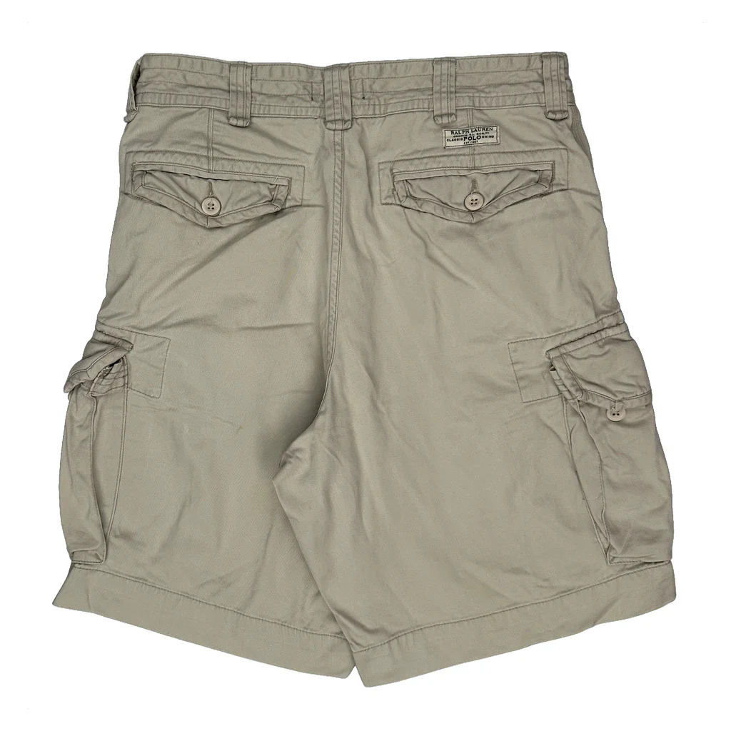 Polo By Ralph Lauren Cargo Shorts - 32W 10L Beige Cotton