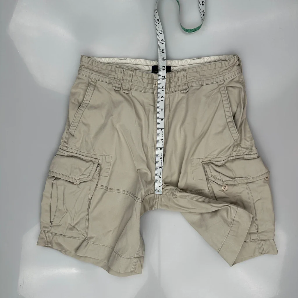 Polo By Ralph Lauren Cargo Shorts - 32W 10L Beige Cotton - Image 4