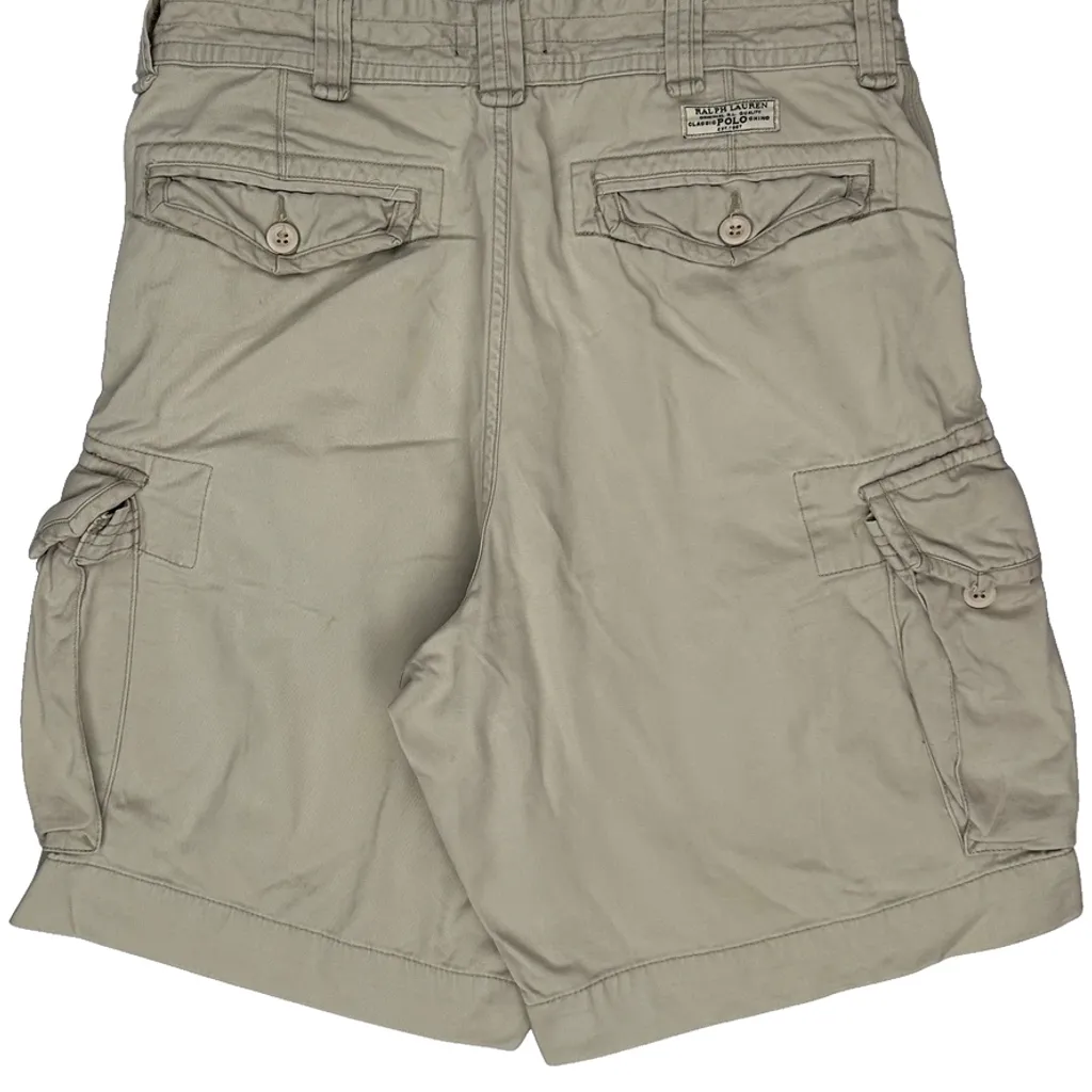 Polo By Ralph Lauren Cargo Shorts - 32W 10L Beige Cotton - Image 6