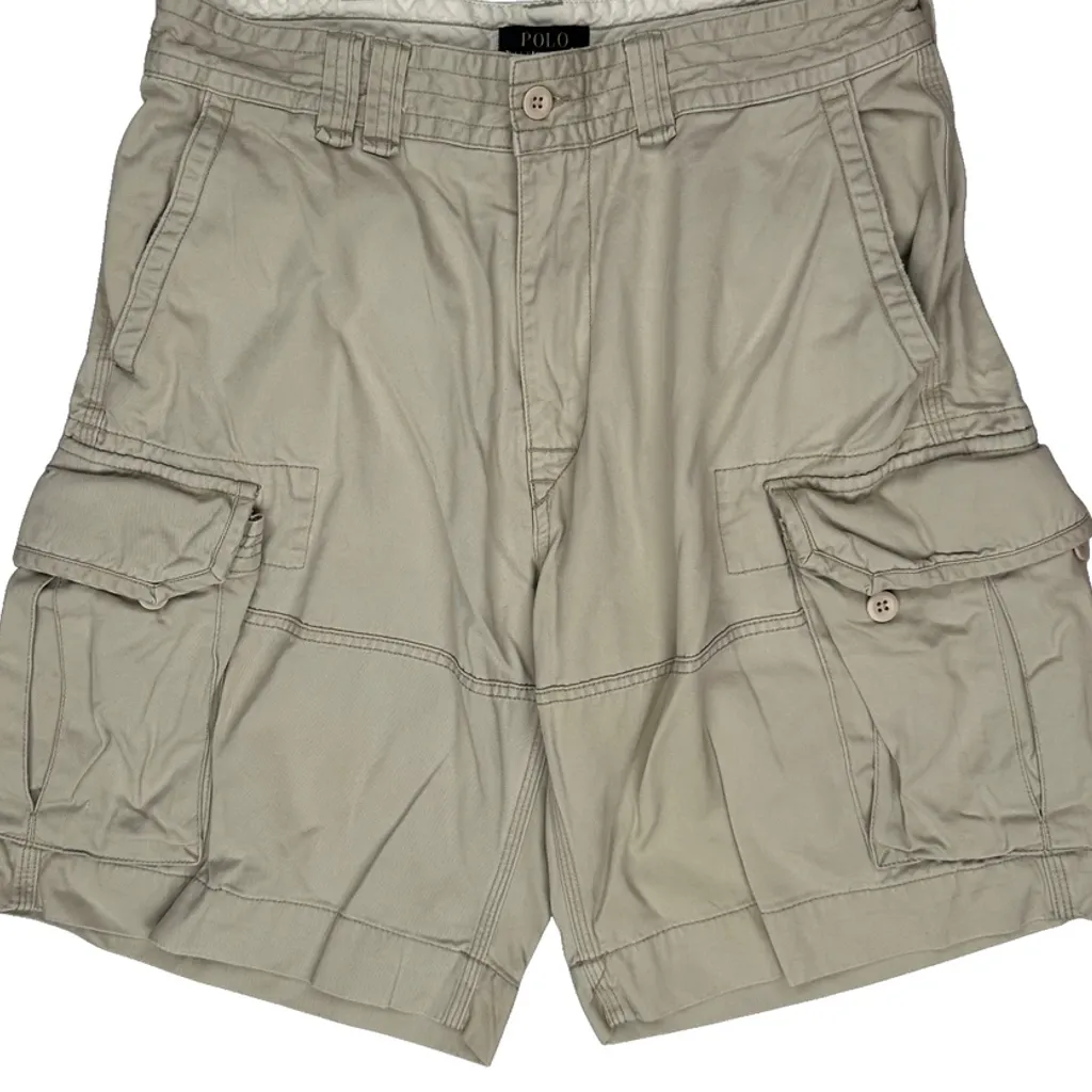 Polo By Ralph Lauren Cargo Shorts - 32W 10L Beige Cotton - Image 8