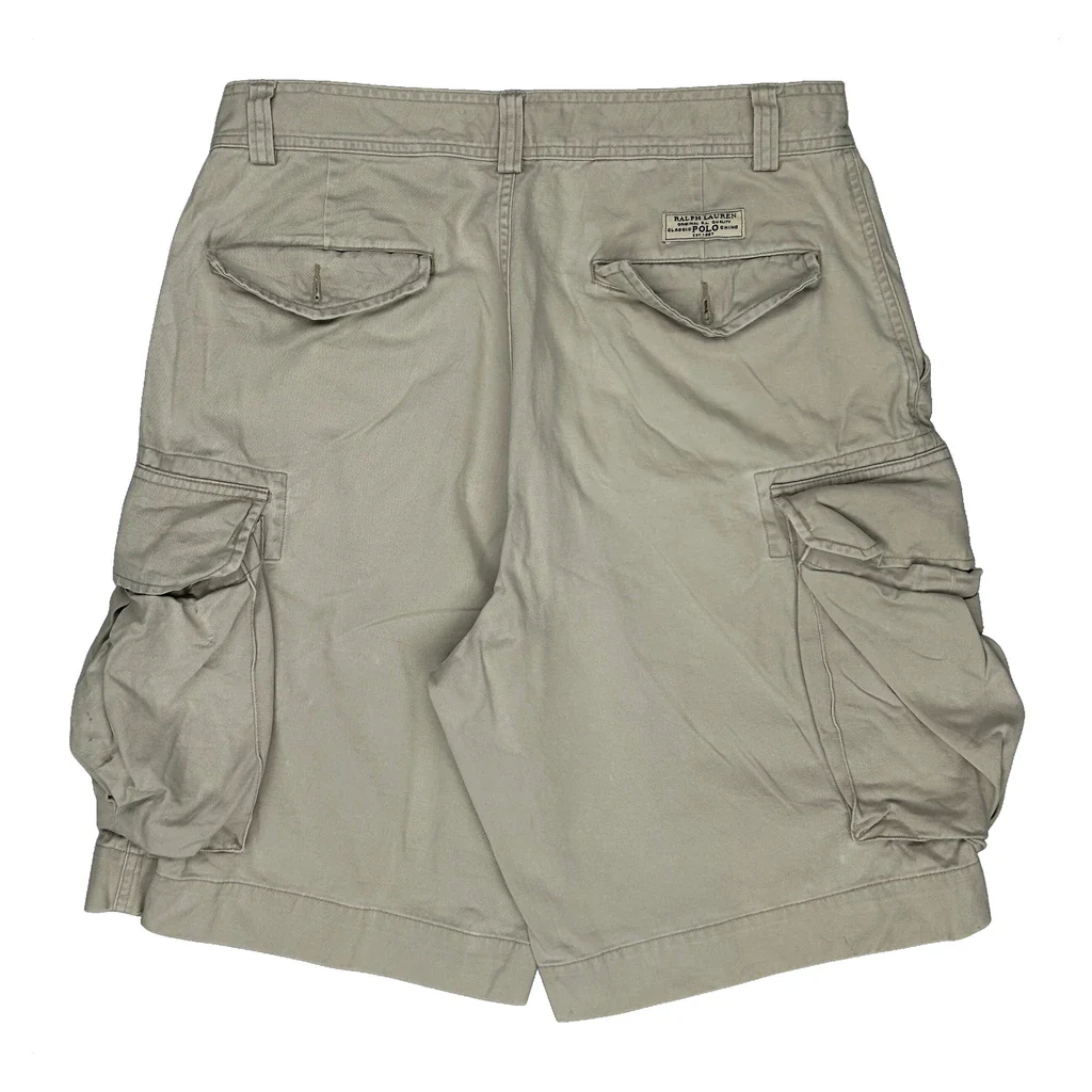 Polo By Ralph Lauren Cargo Shorts - 32W 10L Beige Cotton