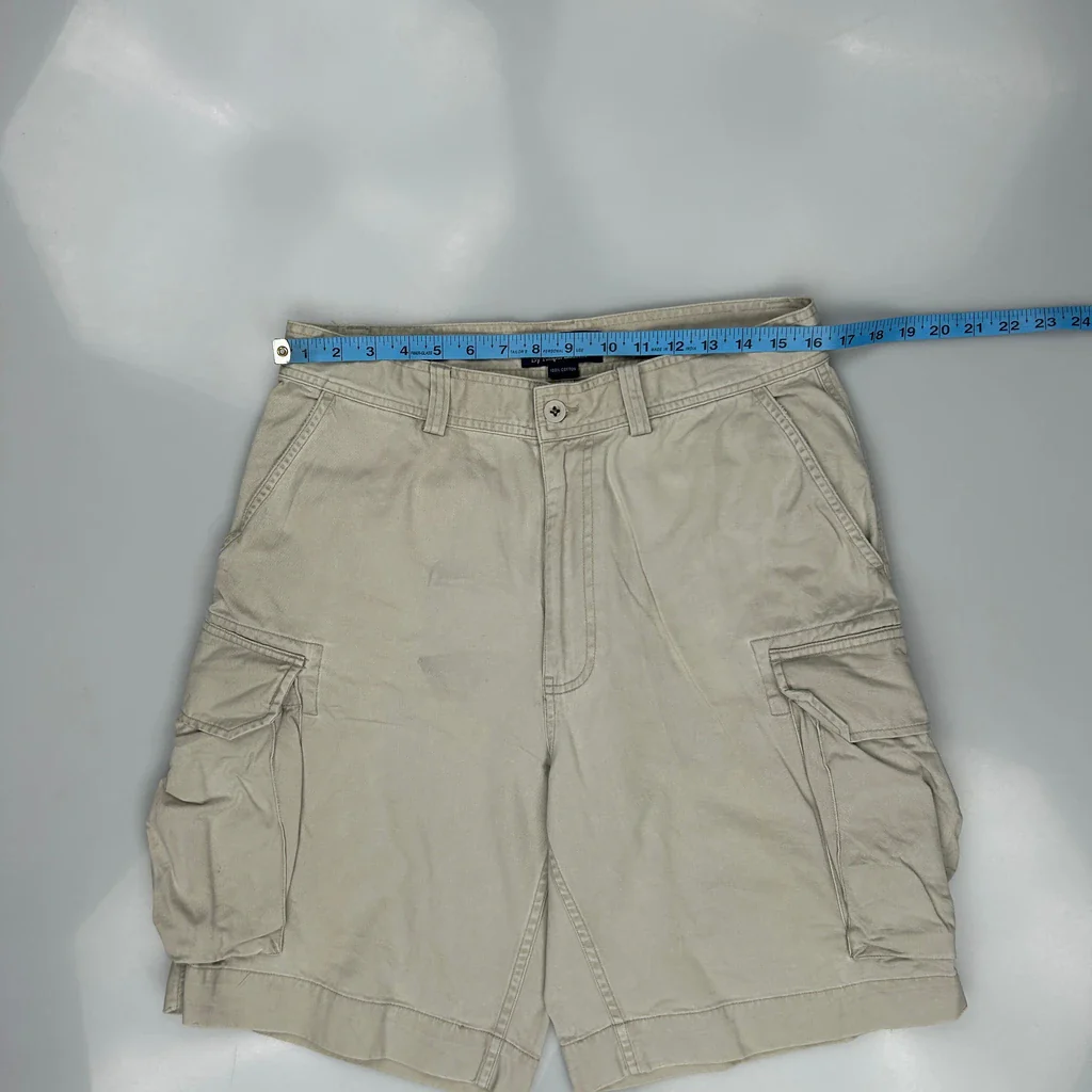 Polo By Ralph Lauren Cargo Shorts - 32W 10L Beige Cotton - Image 3