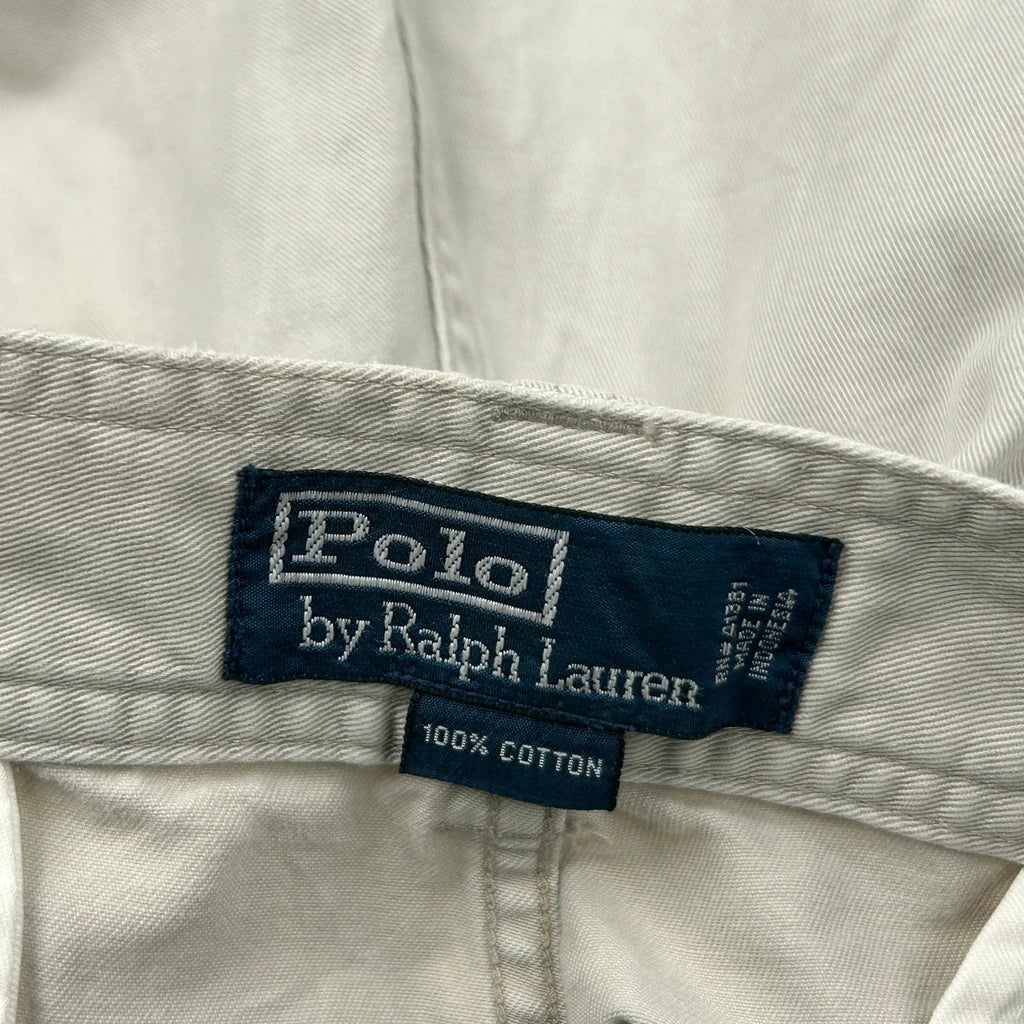 Polo By Ralph Lauren Cargo Shorts - 32W 10L Beige Cotton - Image 6