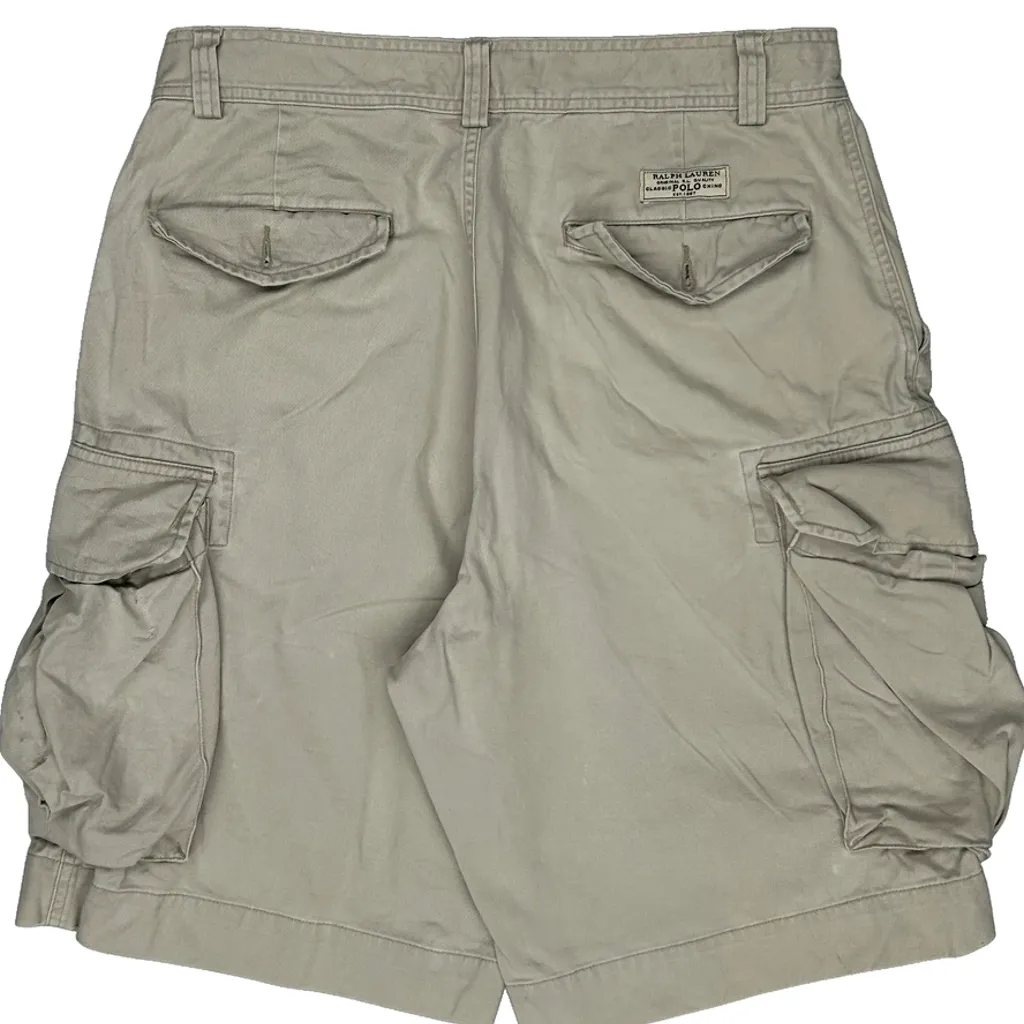 Polo By Ralph Lauren Cargo Shorts - 32W 10L Beige Cotton - Image 8