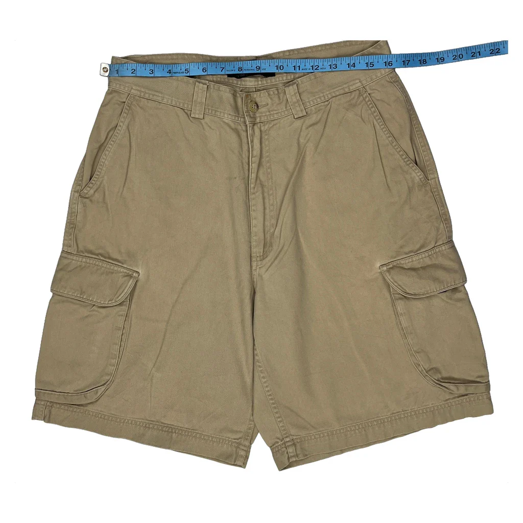 Polo By Ralph Lauren Cargo Shorts - 32W 9L Beige Cotton - Image 2