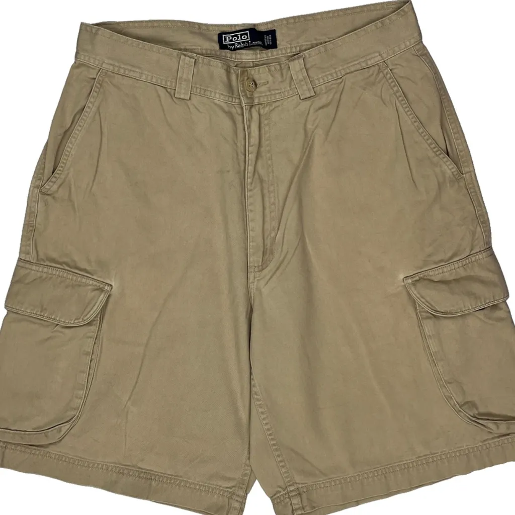 Polo By Ralph Lauren Cargo Shorts - 32W 9L Beige Cotton - Image 6