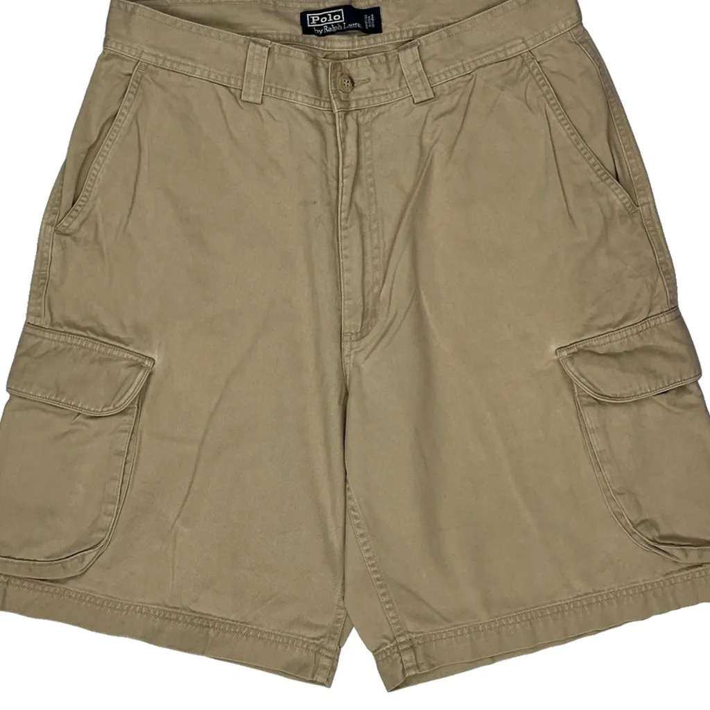 Polo By Ralph Lauren Cargo Shorts - 32W 9L Beige Cotton - Image 7
