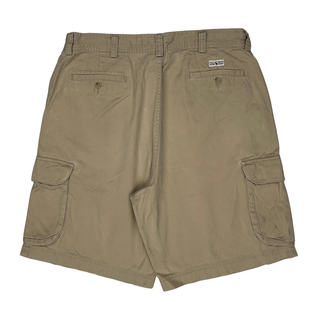 Polo By Ralph Lauren Cargo Shorts - 34W 8L Beige Cotton