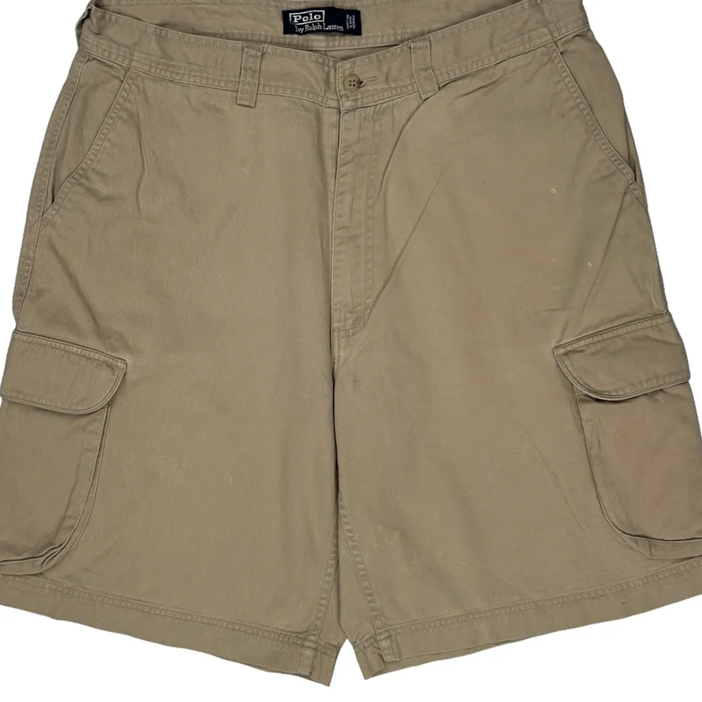 Polo By Ralph Lauren Cargo Shorts - 34W 8L Beige Cotton - Image 10