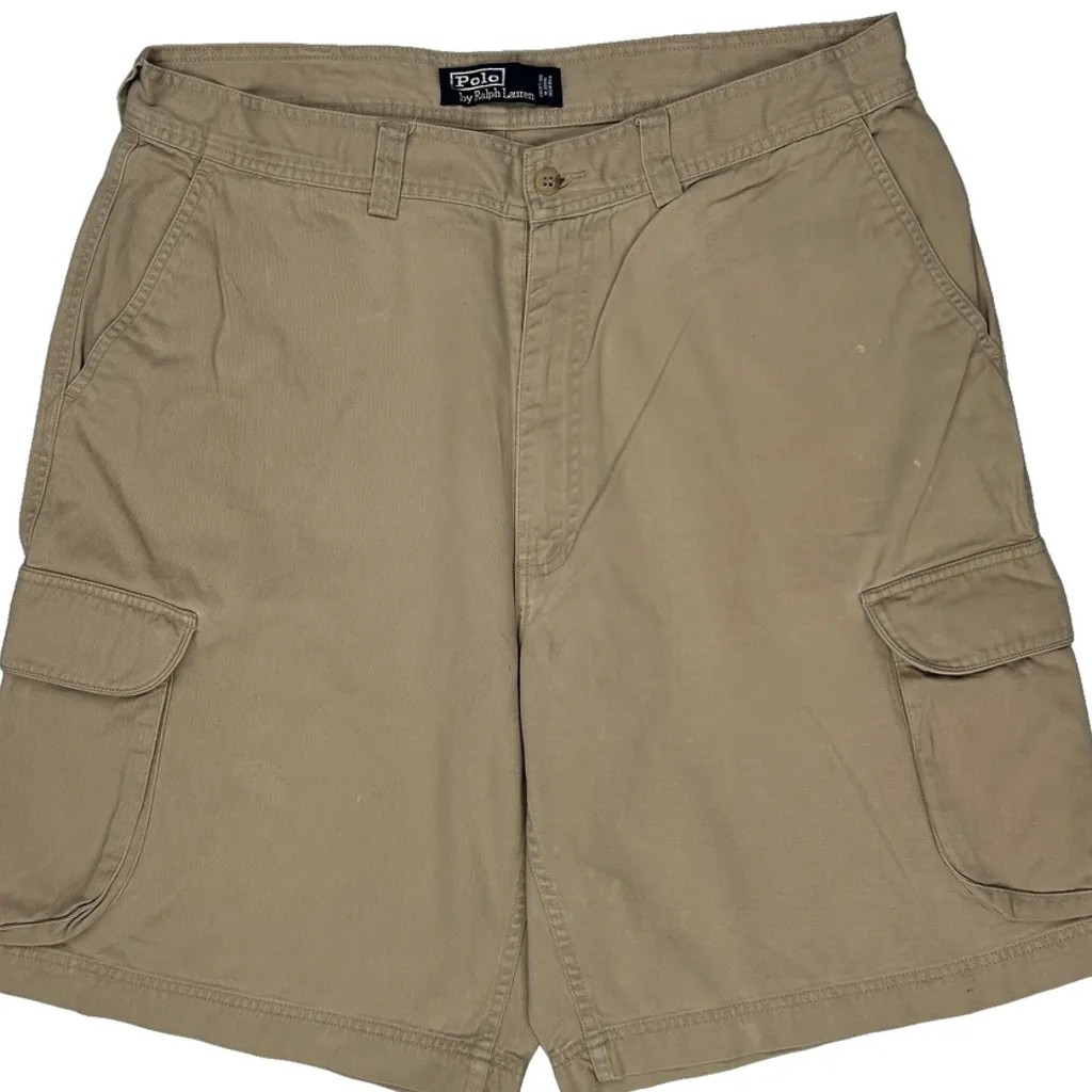 Polo By Ralph Lauren Cargo Shorts - 34W 8L Beige Cotton - Image 11