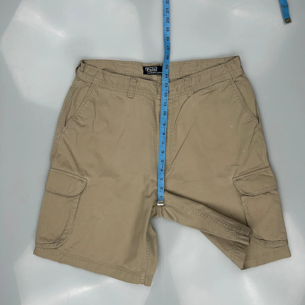 Polo By Ralph Lauren Cargo Shorts - 34W 8L Beige Cotton - Image 4