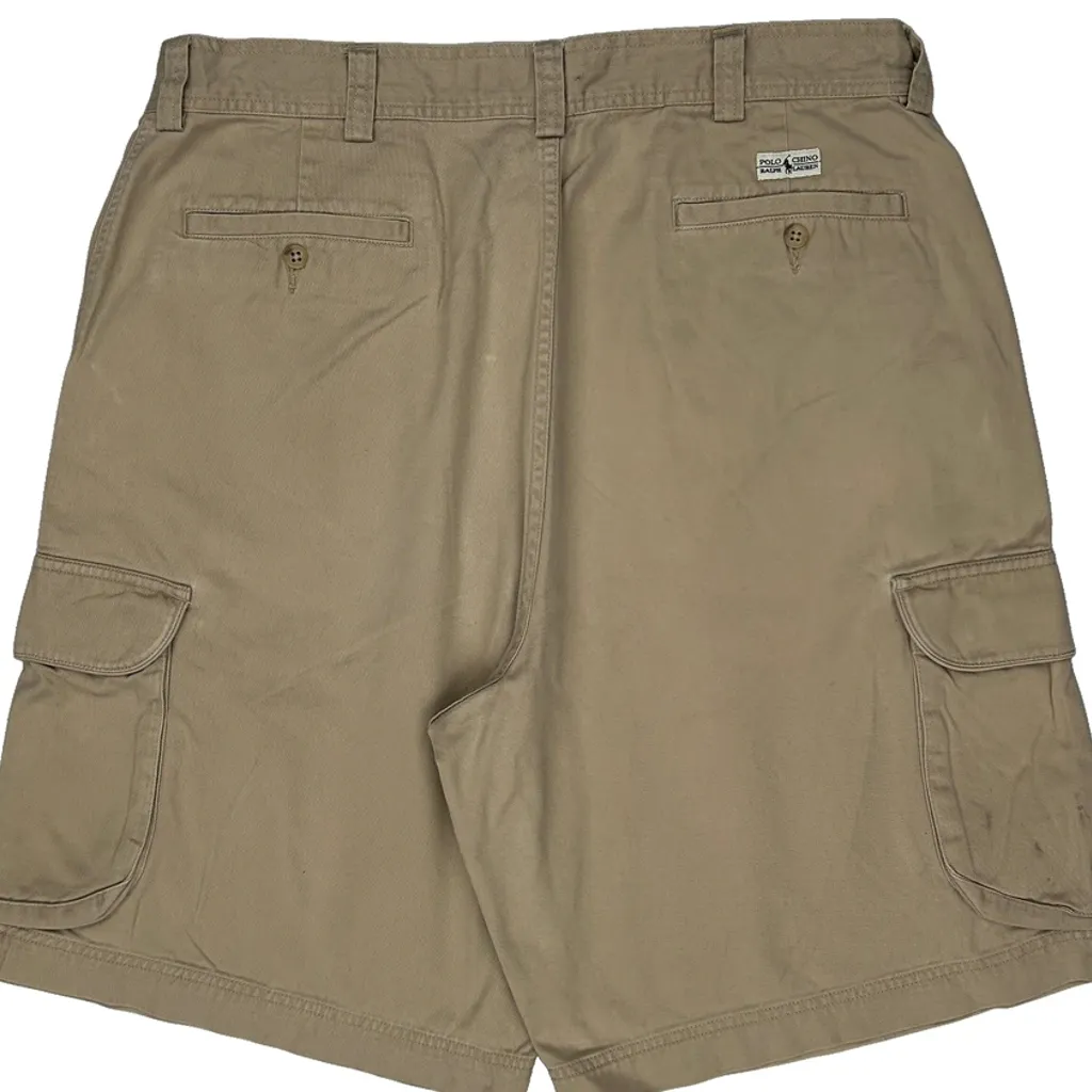 Polo By Ralph Lauren Cargo Shorts - 34W 8L Beige Cotton - Image 8