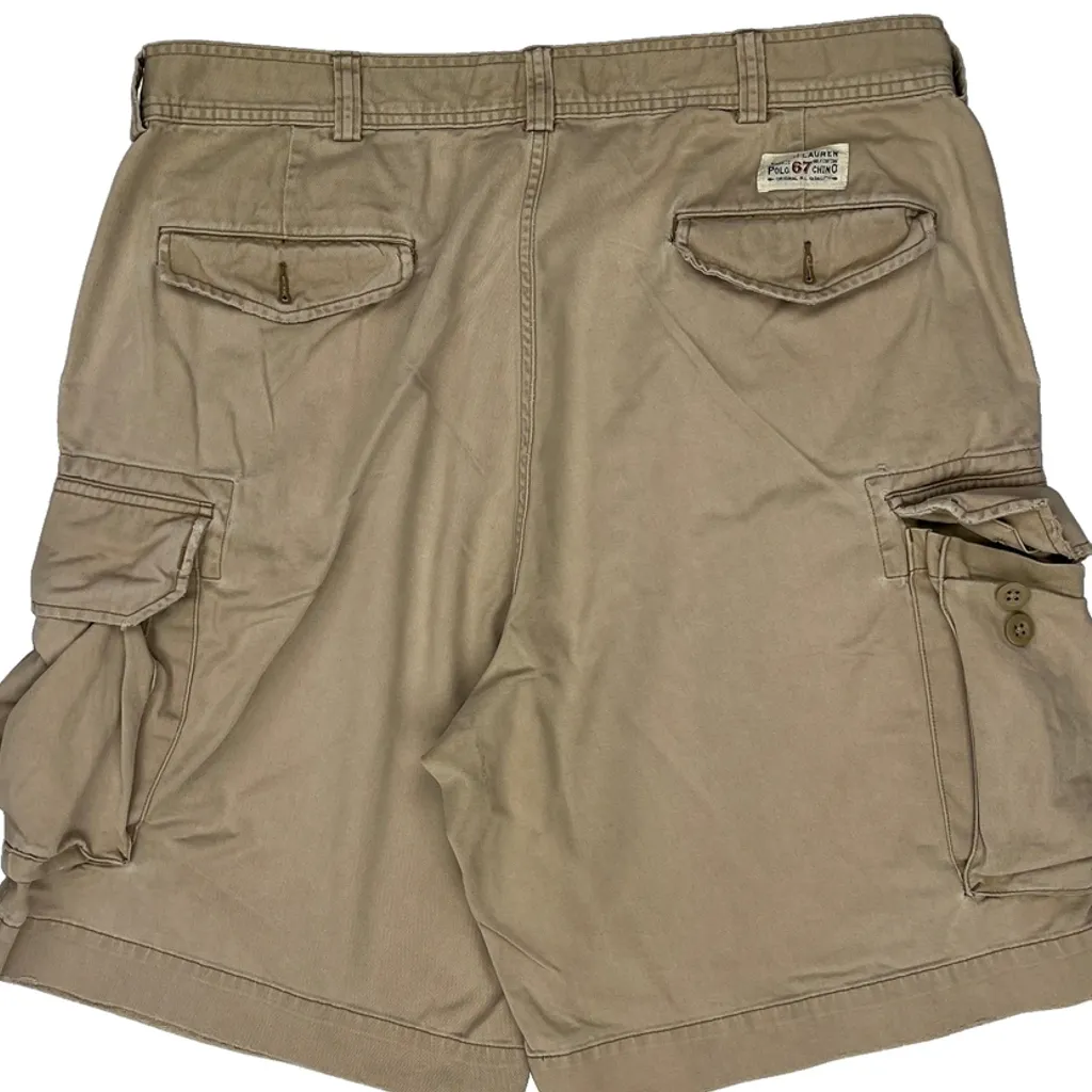 Polo By Ralph Lauren Cargo Shorts - 36W 9L Beige Cotton - Image 7