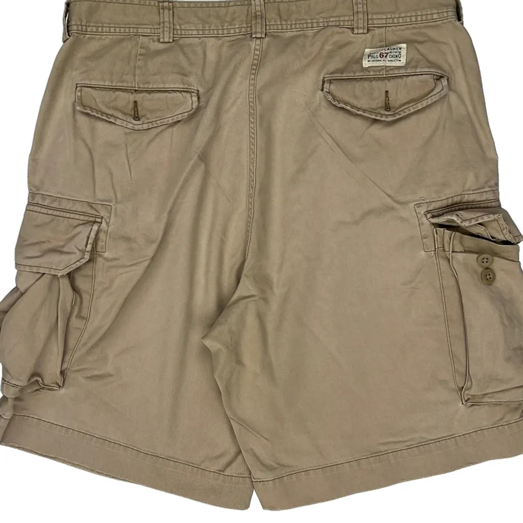 Polo By Ralph Lauren Cargo Shorts - 36W 9L Beige Cotton - Image 8