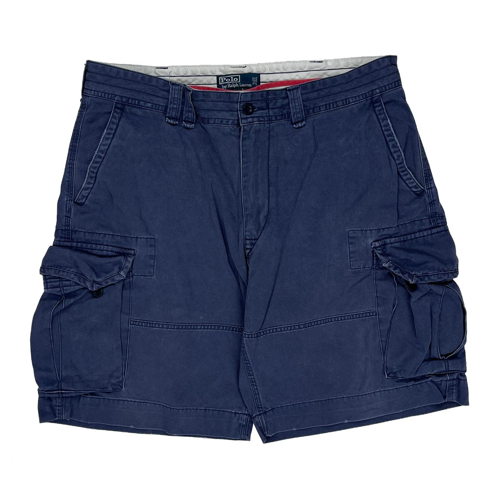 Polo By Ralph Lauren Cargo Shorts - 38W 9L Blue Cotton - Image 2