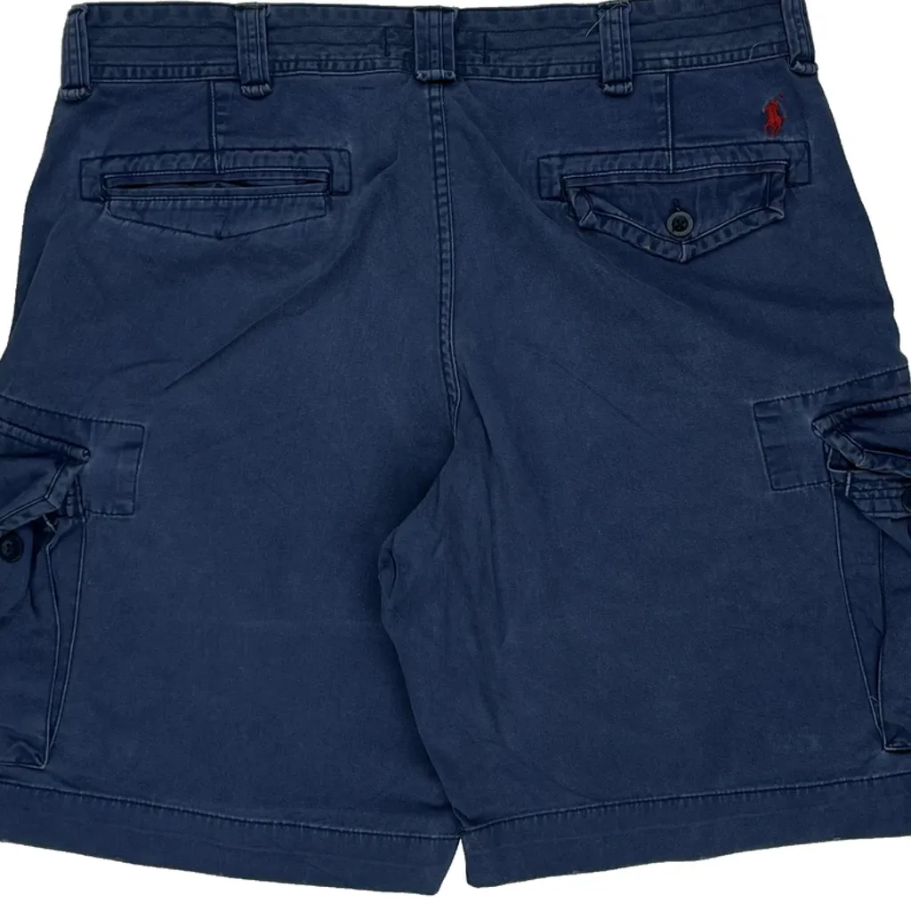 Polo By Ralph Lauren Cargo Shorts - 38W 9L Blue Cotton - Image 7