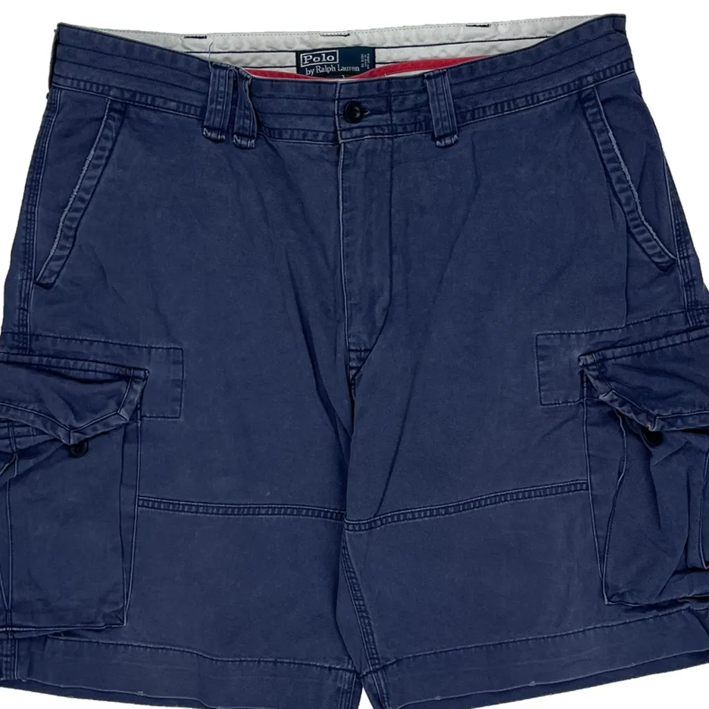 Polo By Ralph Lauren Cargo Shorts - 38W 9L Blue Cotton - Image 9
