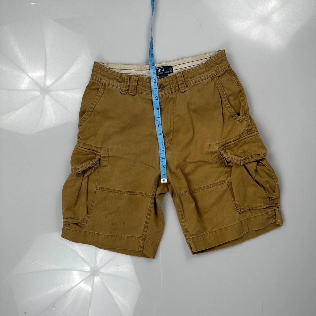 Polo By Ralph Lauren Cargo Shorts - 30W 10L Brown Cotton - Image 4