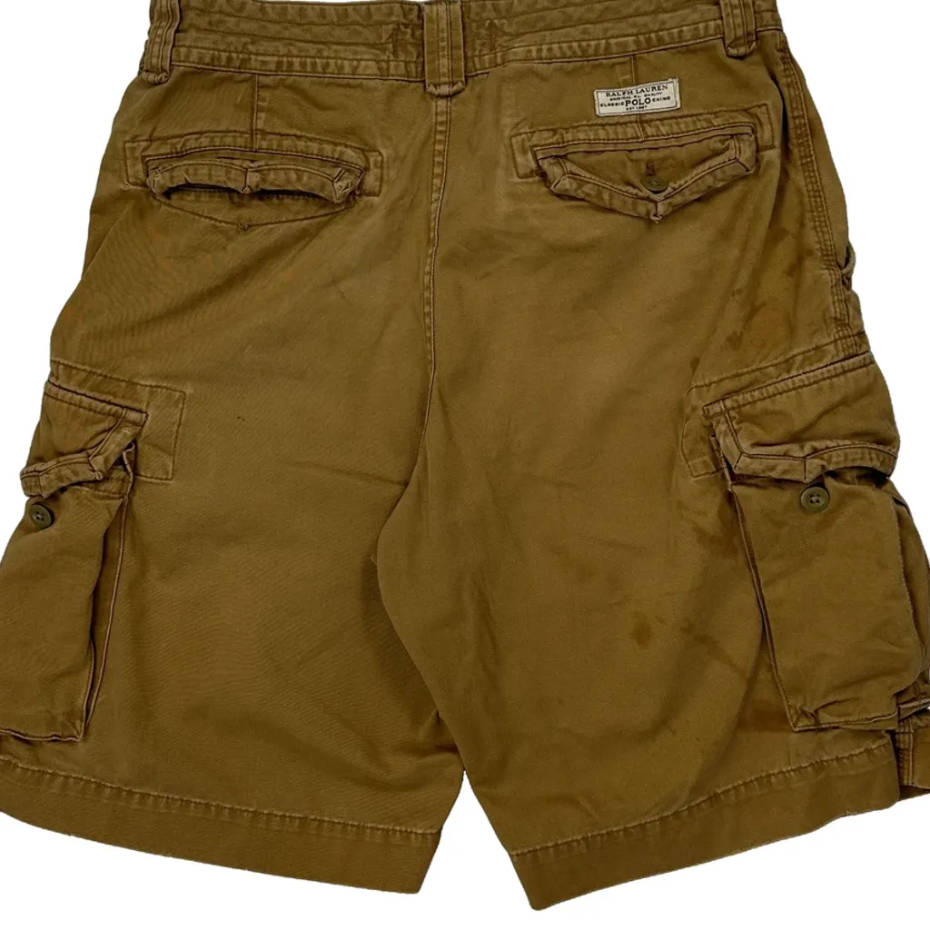 Polo By Ralph Lauren Cargo Shorts - 30W 10L Brown Cotton - Image 8
