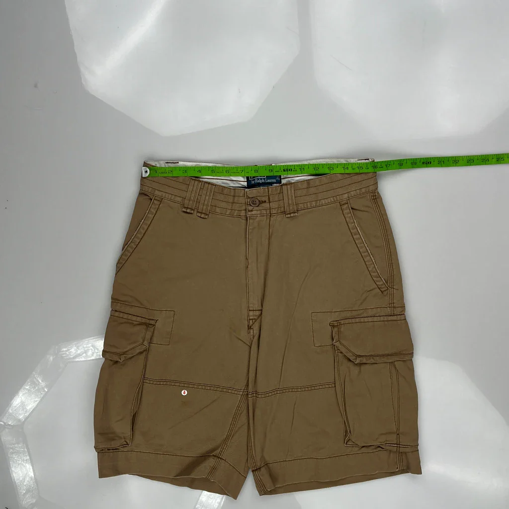 Polo By Ralph Lauren Cargo Shorts - 32W 9L Brown Cotton - Image 4