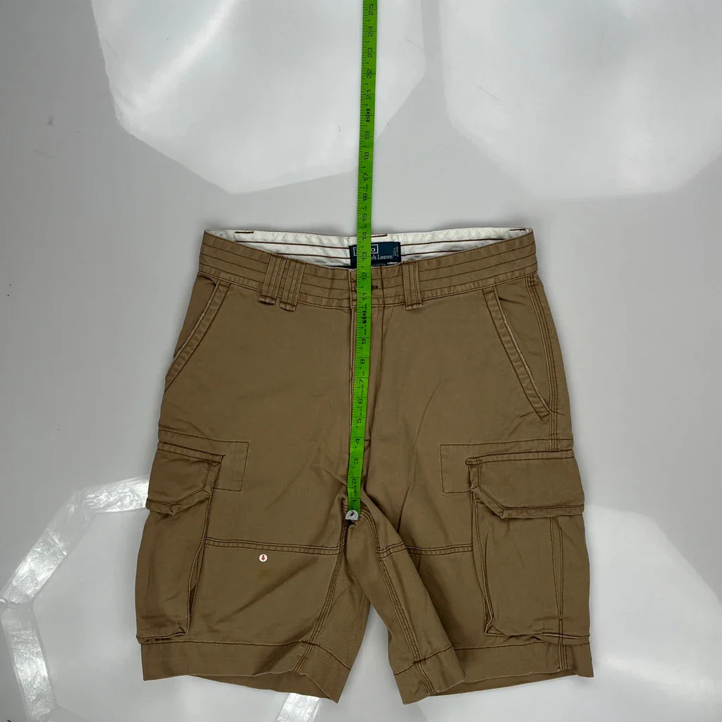 Polo By Ralph Lauren Cargo Shorts - 32W 9L Brown Cotton - Image 5