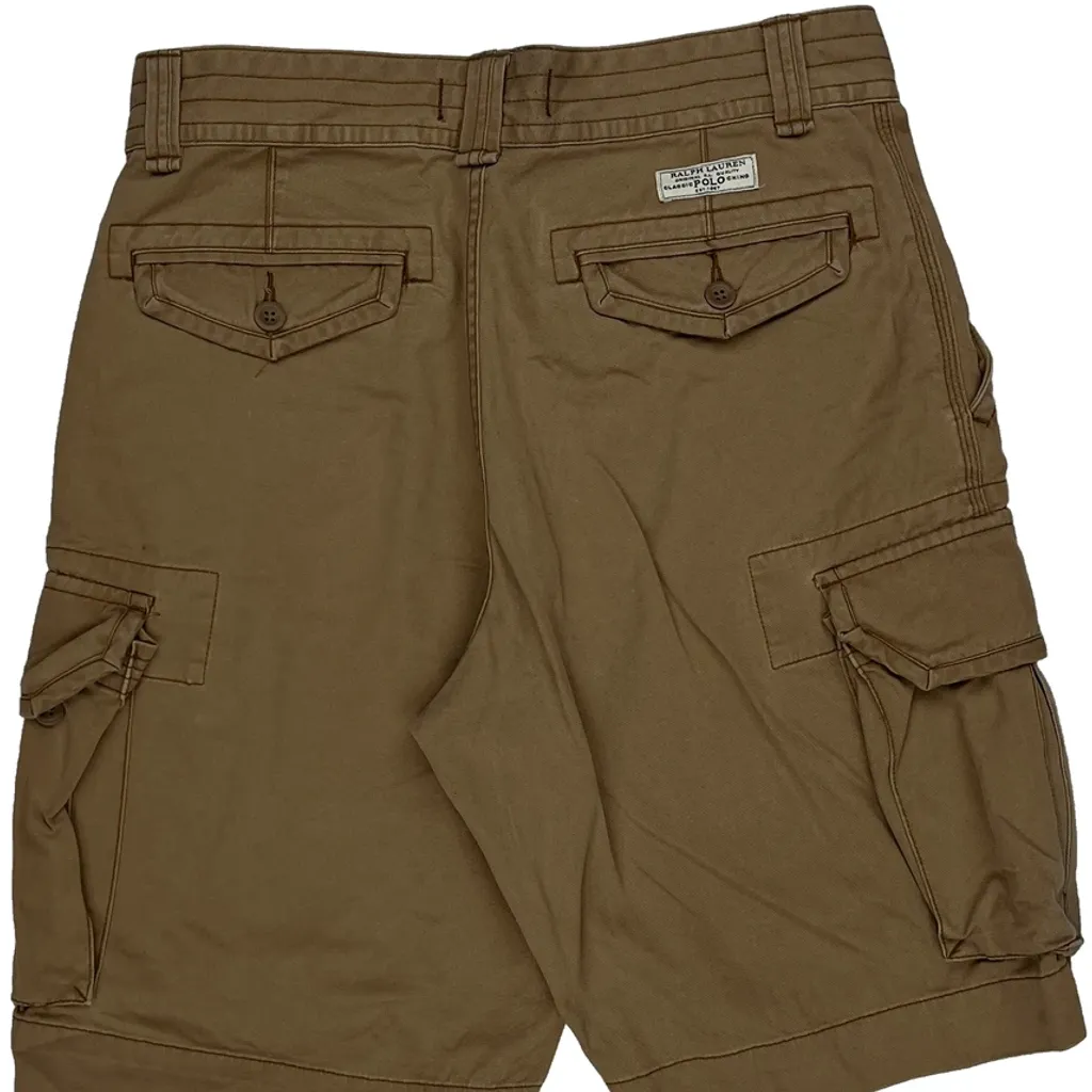 Polo By Ralph Lauren Cargo Shorts - 32W 9L Brown Cotton - Image 8