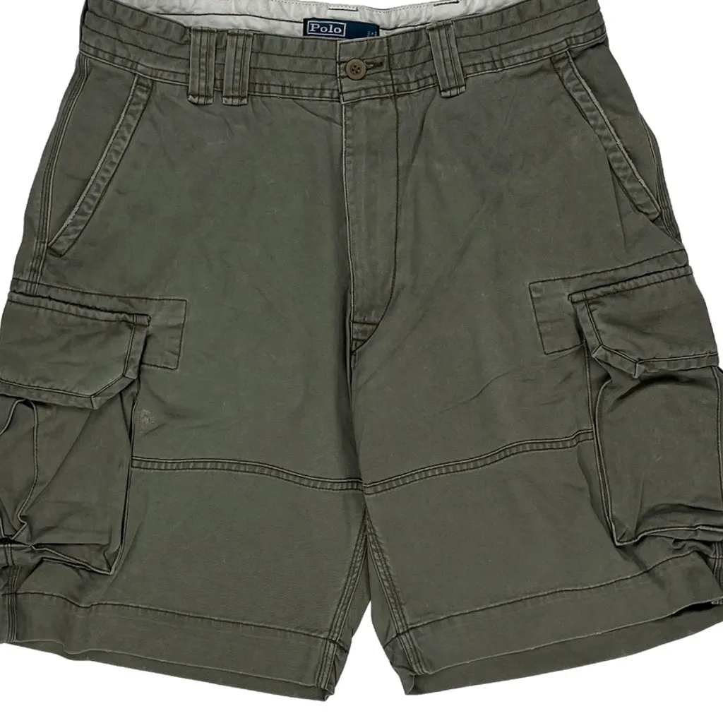 Polo By Ralph Lauren Cargo Shorts - 32W 10L Green Cotton - Image 9