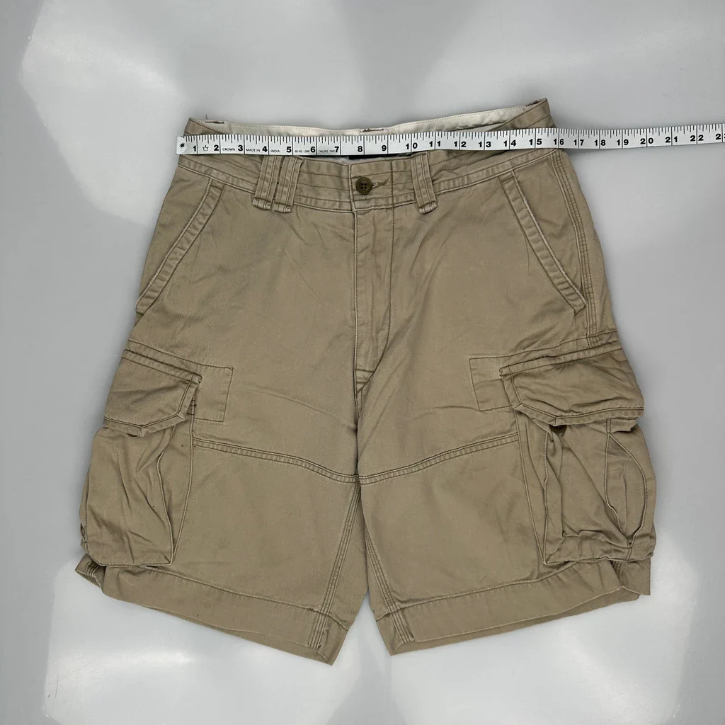 Polo By Ralph Lauren Cargo Shorts - 30W 10L Khaki Cotton - Image 3