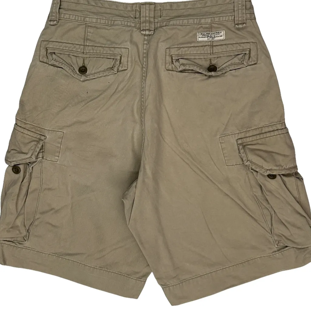 Polo By Ralph Lauren Cargo Shorts - 30W 10L Khaki Cotton - Image 6