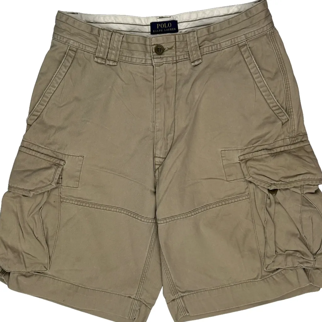 Polo By Ralph Lauren Cargo Shorts - 30W 10L Khaki Cotton - Image 8