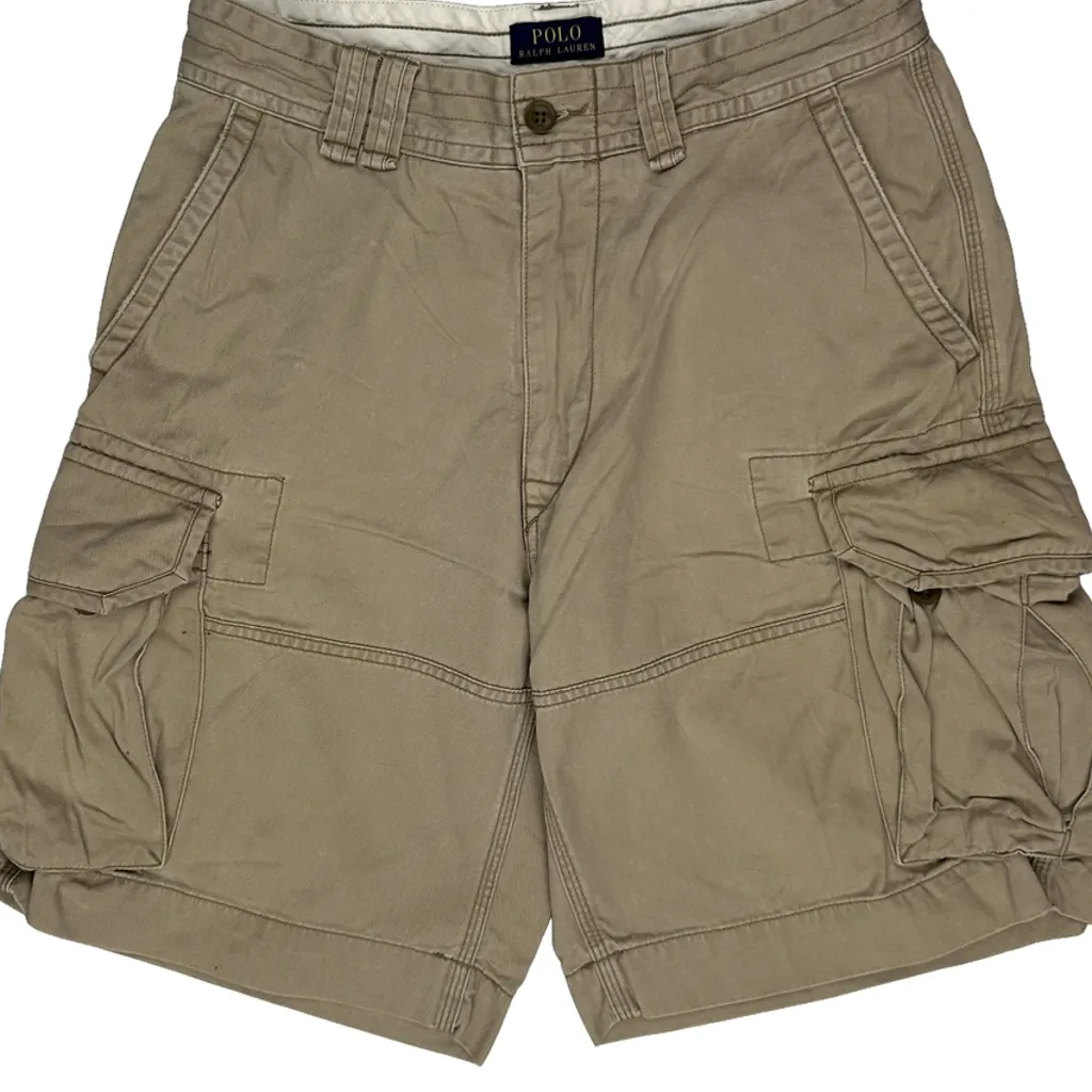 Polo By Ralph Lauren Cargo Shorts - 30W 10L Khaki Cotton - Image 9
