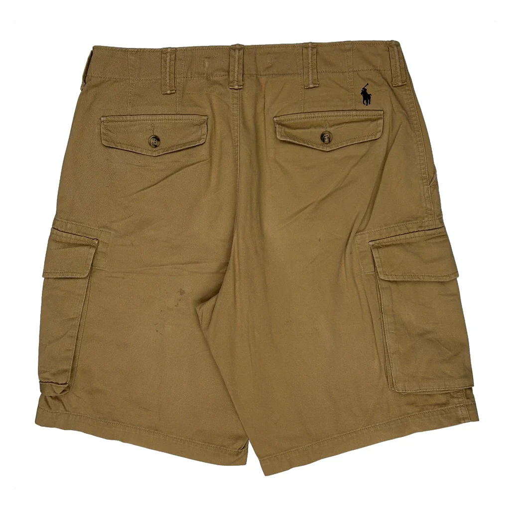 Polo By Ralph Lauren Cargo Shorts - 33W 10L Khaki Cotton
