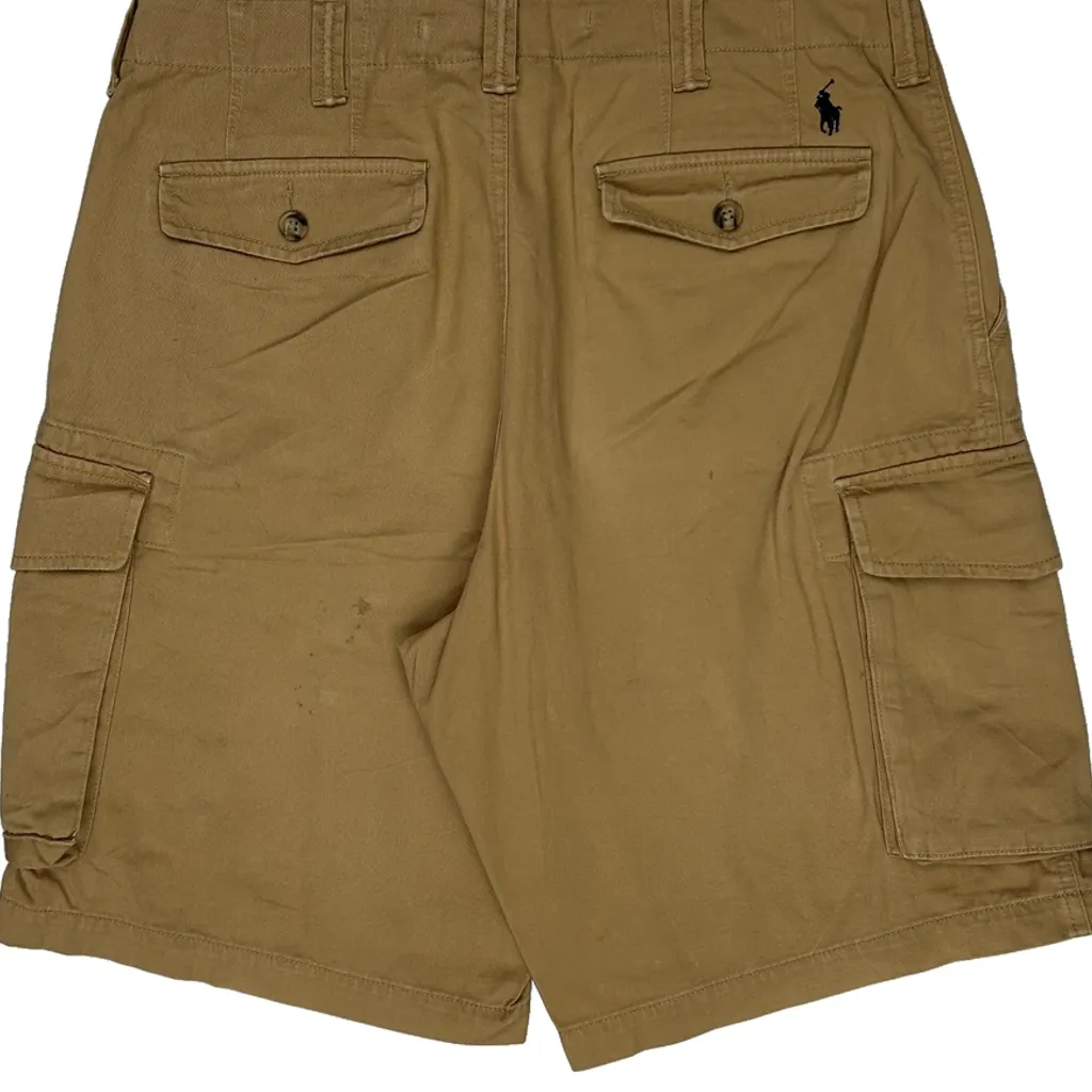 Polo By Ralph Lauren Cargo Shorts - 33W 10L Khaki Cotton - Image 7
