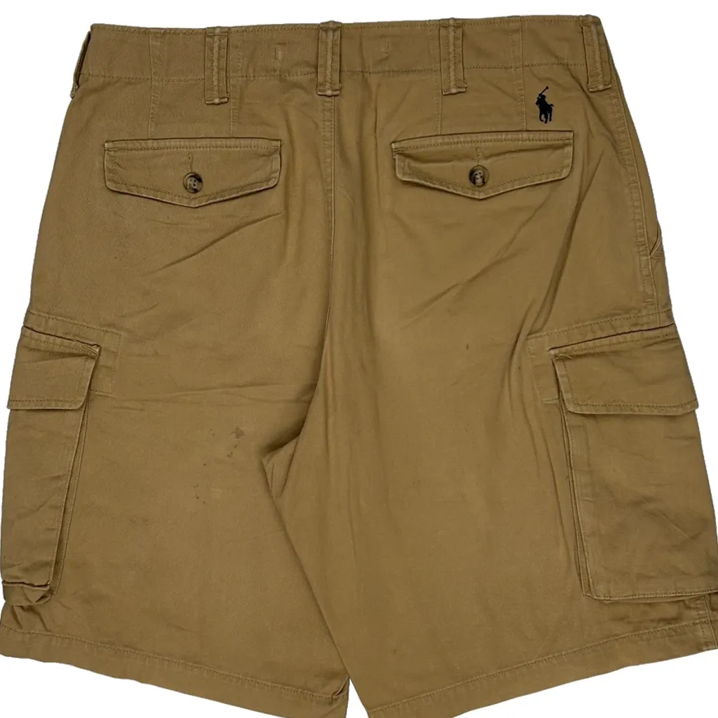 Polo By Ralph Lauren Cargo Shorts - 33W 10L Khaki Cotton - Image 8