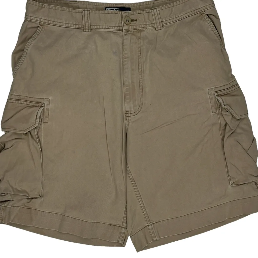 Polo By Ralph Lauren Cargo Shorts - 34W 9L Khaki Cotton - Image 10