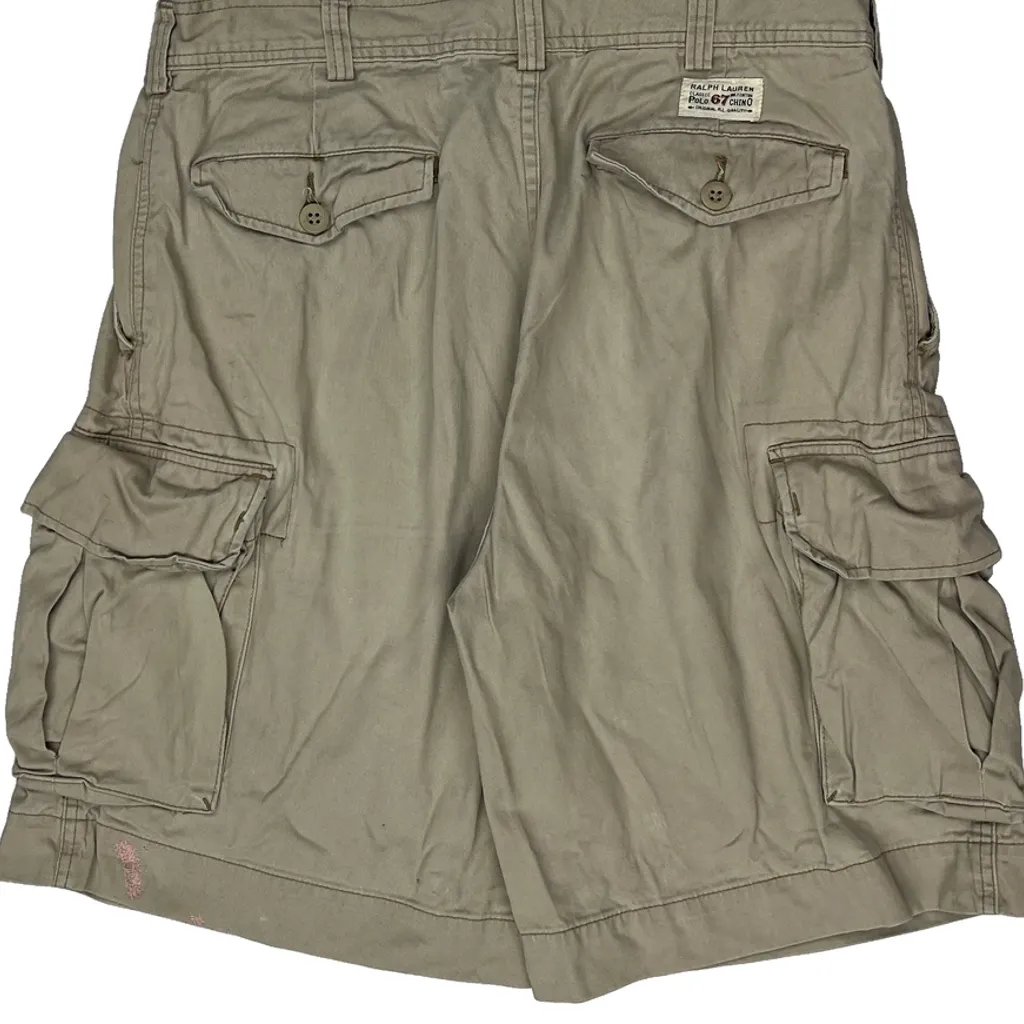 Polo By Ralph Lauren Cargo Shorts - 34W 9L Khaki Cotton - Image 8