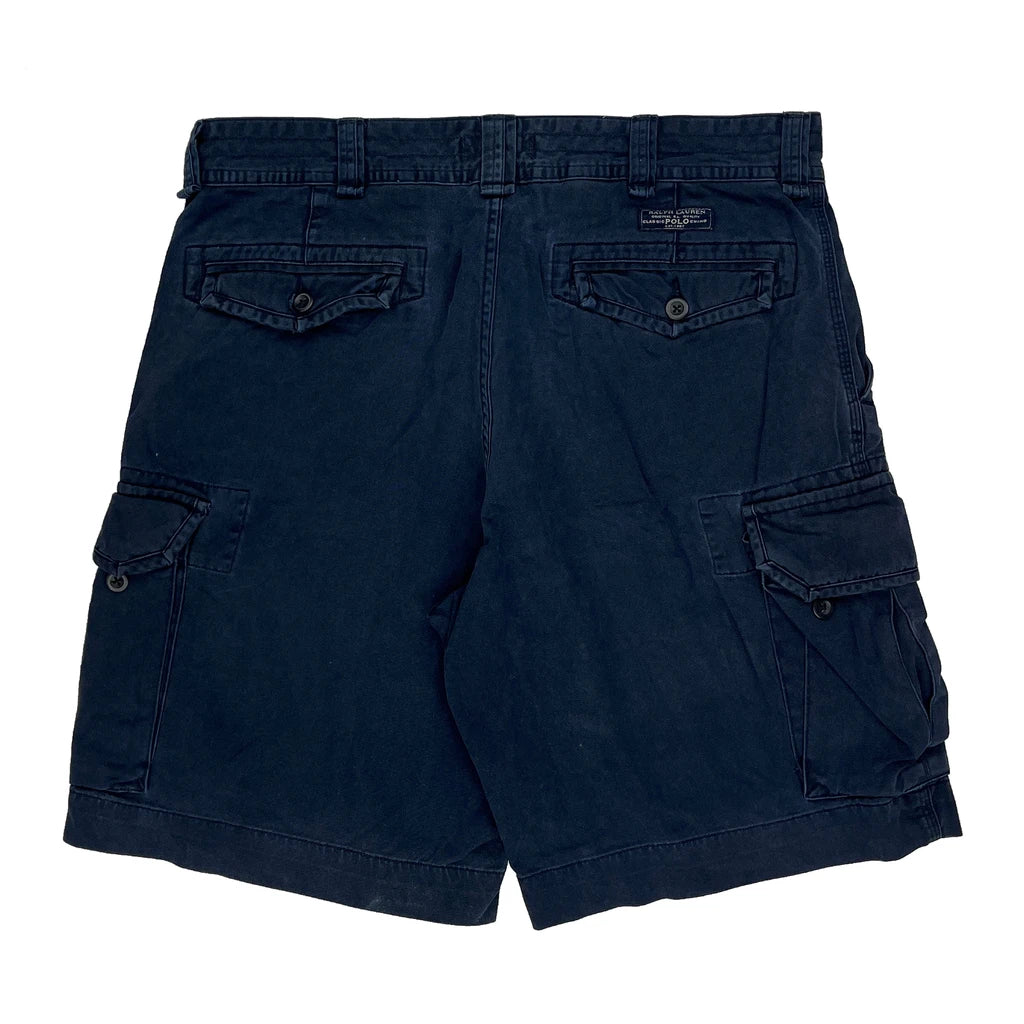 Polo By Ralph Lauren Cargo Shorts - 36W 9L Navy Cotton