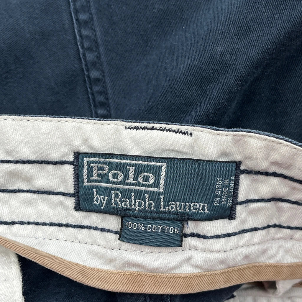 Polo By Ralph Lauren Cargo Shorts - 36W 10L Navy Cotton - Image 6