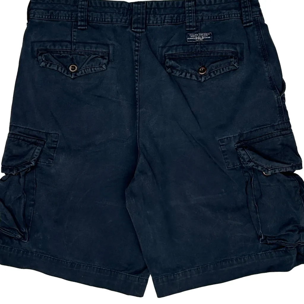 Polo By Ralph Lauren Cargo Shorts - 37W 10L Navy Cotton - Image 8