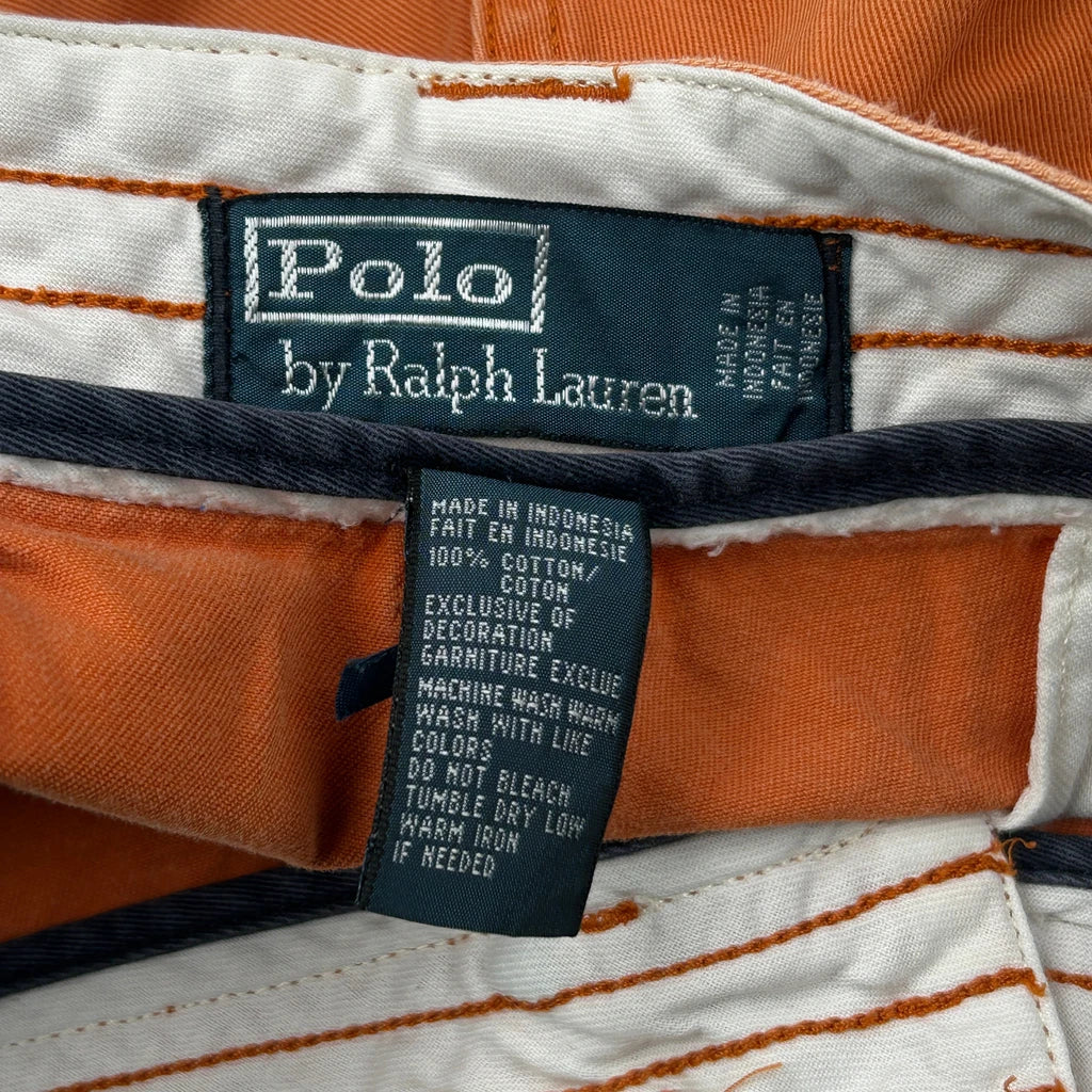 Polo By Ralph Lauren Cargo Shorts - 34W 9L Orange Cotton - Image 6