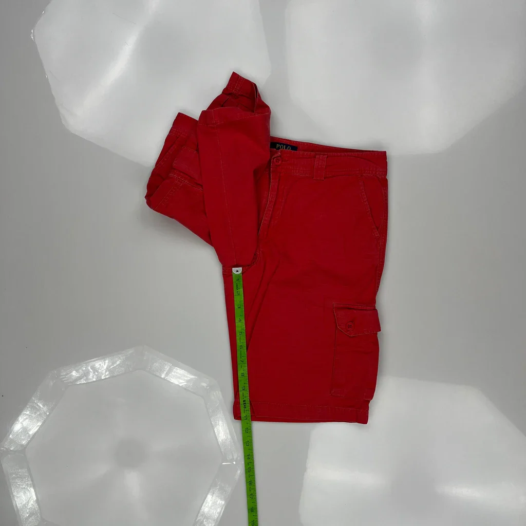 Polo By Ralph Lauren Cargo Shorts - 30W 9L Red Cotton - Image 5