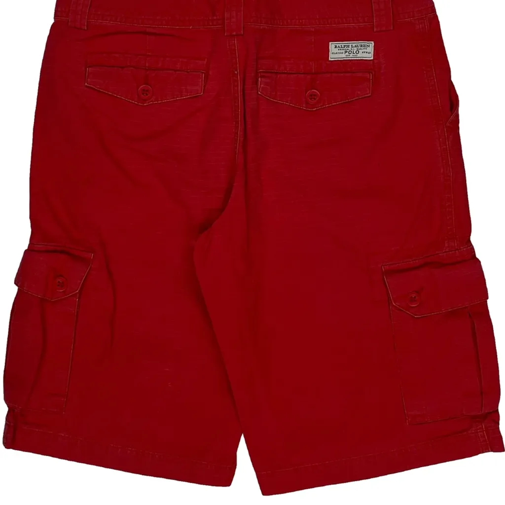Polo By Ralph Lauren Cargo Shorts - 30W 9L Red Cotton - Image 8