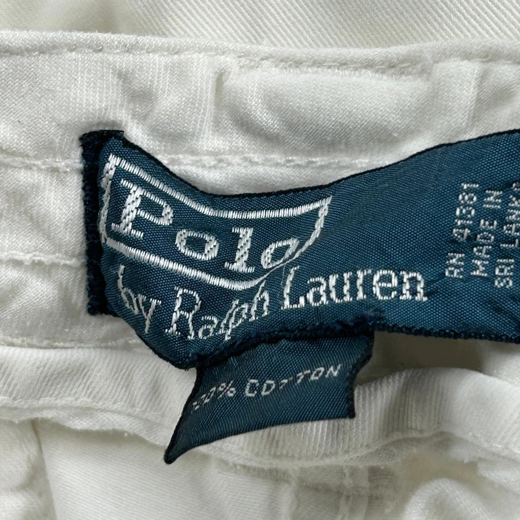 Polo By Ralph Lauren Cargo Shorts - 32W 10L White Cotton - Image 6