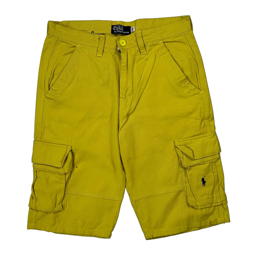 Polo By Ralph Lauren Cargo Shorts - 30W 12L Yellow Cotton - Image 2