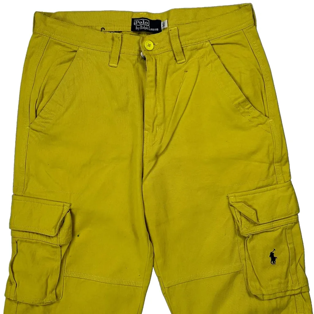 Polo By Ralph Lauren Cargo Shorts - 30W 12L Yellow Cotton - Image 9