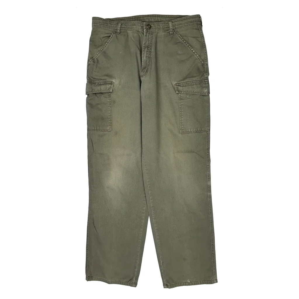 Polo By Ralph Lauren Relaxed Fit Military Cargo Trousers - 36W 34L Green Cotton - Image 2