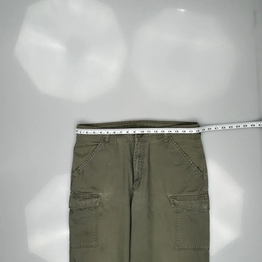 Polo By Ralph Lauren Relaxed Fit Military Cargo Trousers - 36W 34L Green Cotton - Image 3
