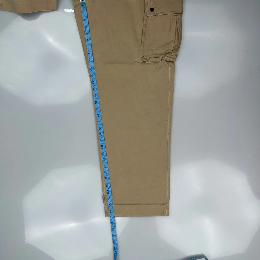 Polo By Ralph Lauren Cargo Trousers - 36W 30L Khaki Cotton - Image 5