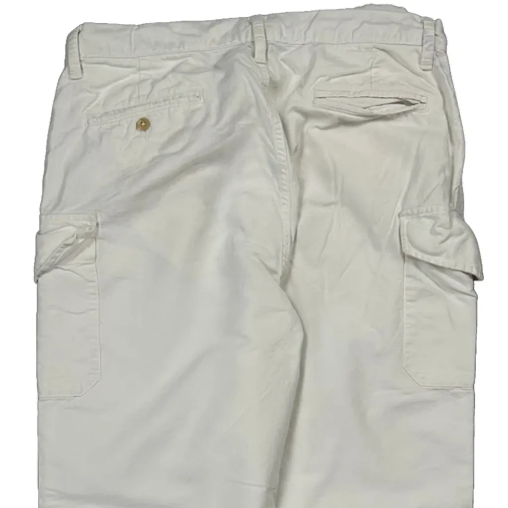 Polo By Ralph Lauren Cargo Trousers - 31W 29L White Cotton - Image 7